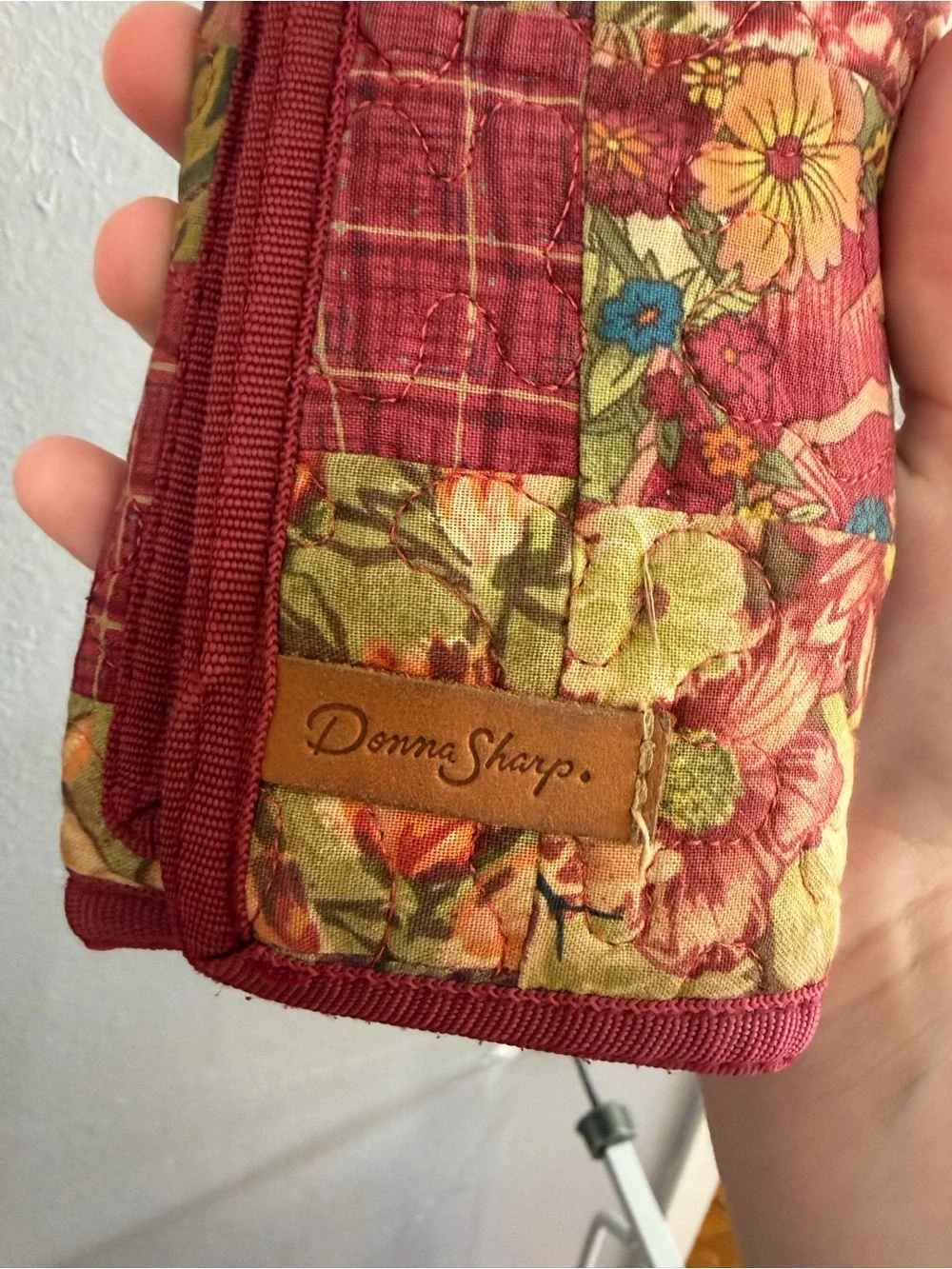 Donna Sharp Quilted Floral Organizer Wallet in Red